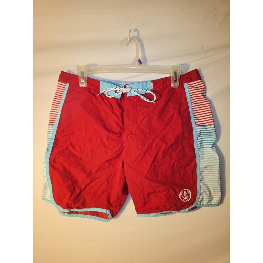 Fyasko Size 32 Sizzle Retro Board Shorts SwimSuit Swim Trunks Mens Medium Y2K